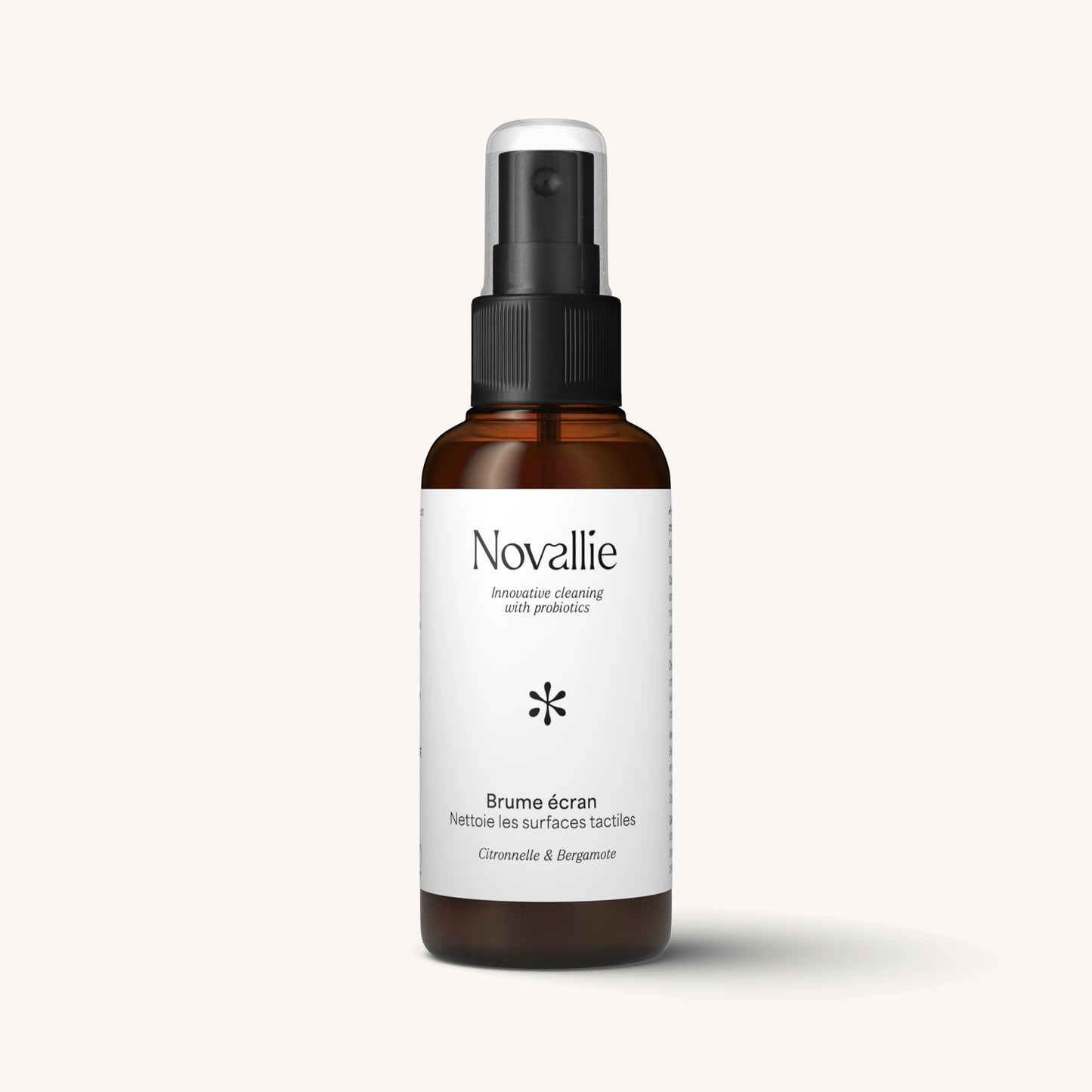 Vue de face de la brume écran aux probiotiques nettoie les surfaces tactiles - 75ml